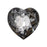 PRESTIGE Crystal, #6432 Heart Cut Pendant 15mm, Crystal Silver Night (1 Piece)