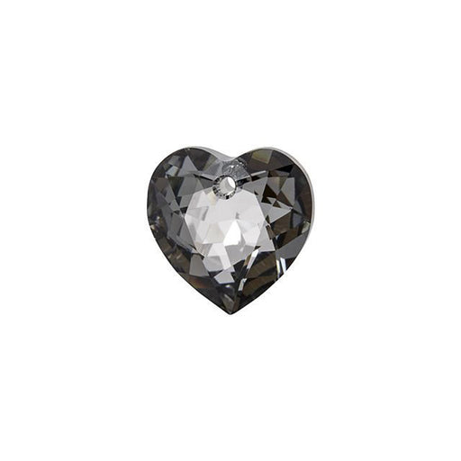 PRESTIGE Crystal, #6432 Heart Cut Pendant 8mm, Crystal Silver Night (1 Piece)