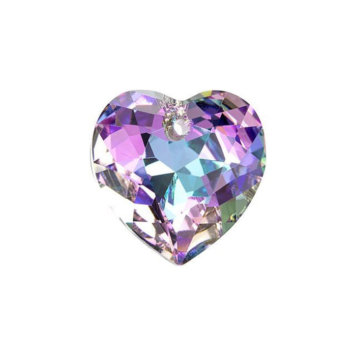 PRESTIGE Crystal, #6432 Heart Cut Pendant 11mm, Crystal Vitrail Light (1 Piece)