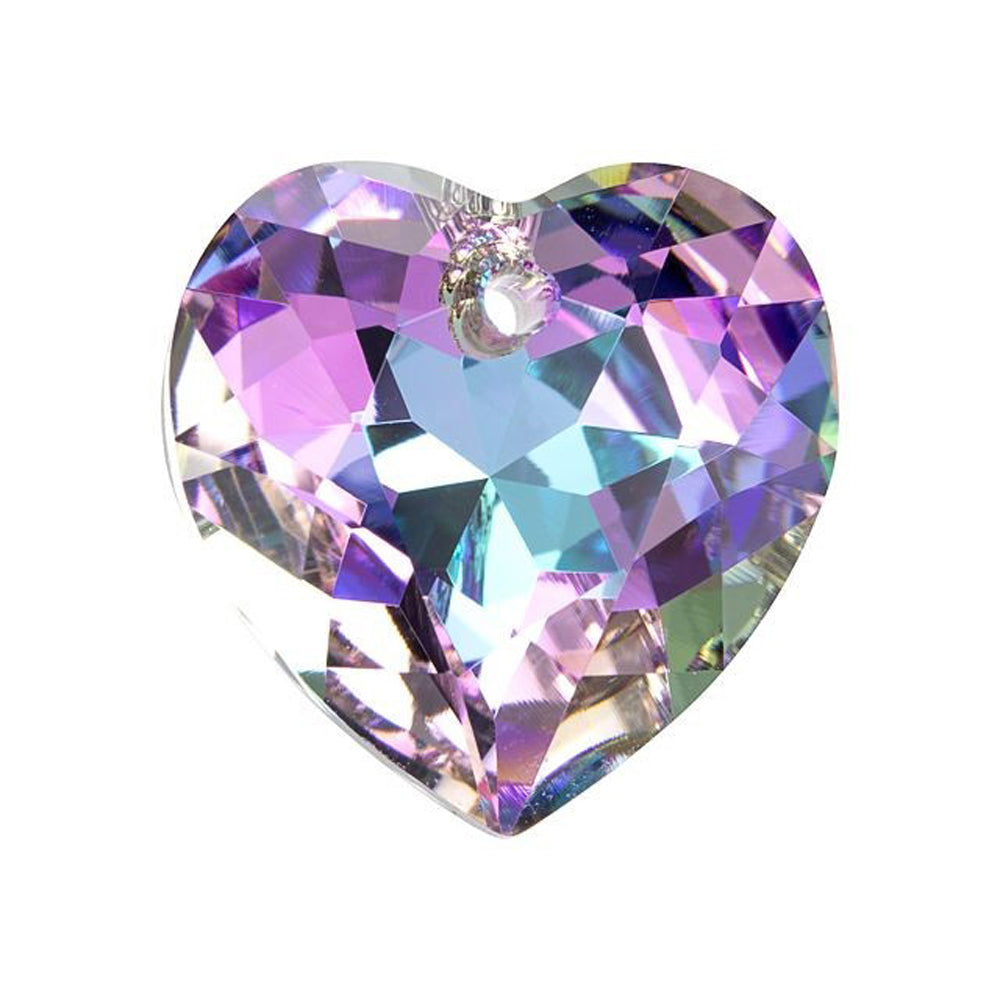 PRESTIGE Crystal, #6432 Heart Cut Pendant 15mm, Crystal Vitrail Light (1 Piece)