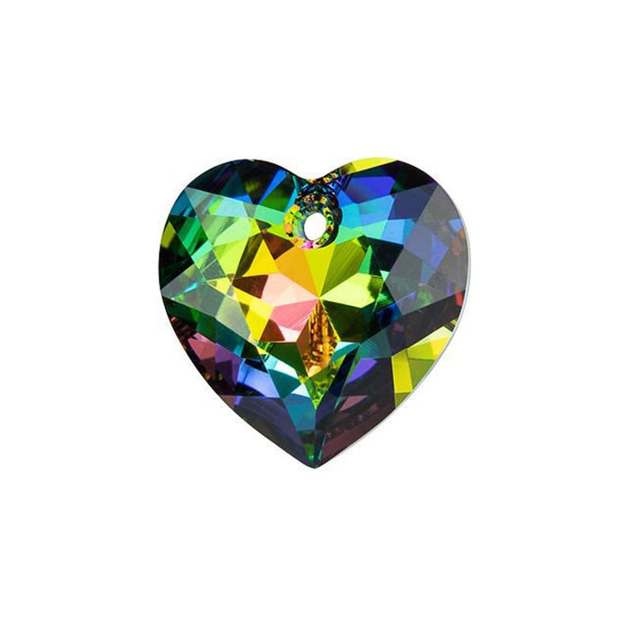 PRESTIGE Crystal, #6432 Heart Cut Pendant 11mm, Crystal Vitrail Medium (1 Piece)