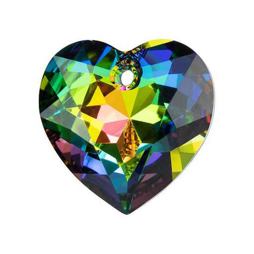 PRESTIGE Crystal, #6432 Heart Cut Pendant 15mm, Crystal Vitrail Medium (1 Piece)