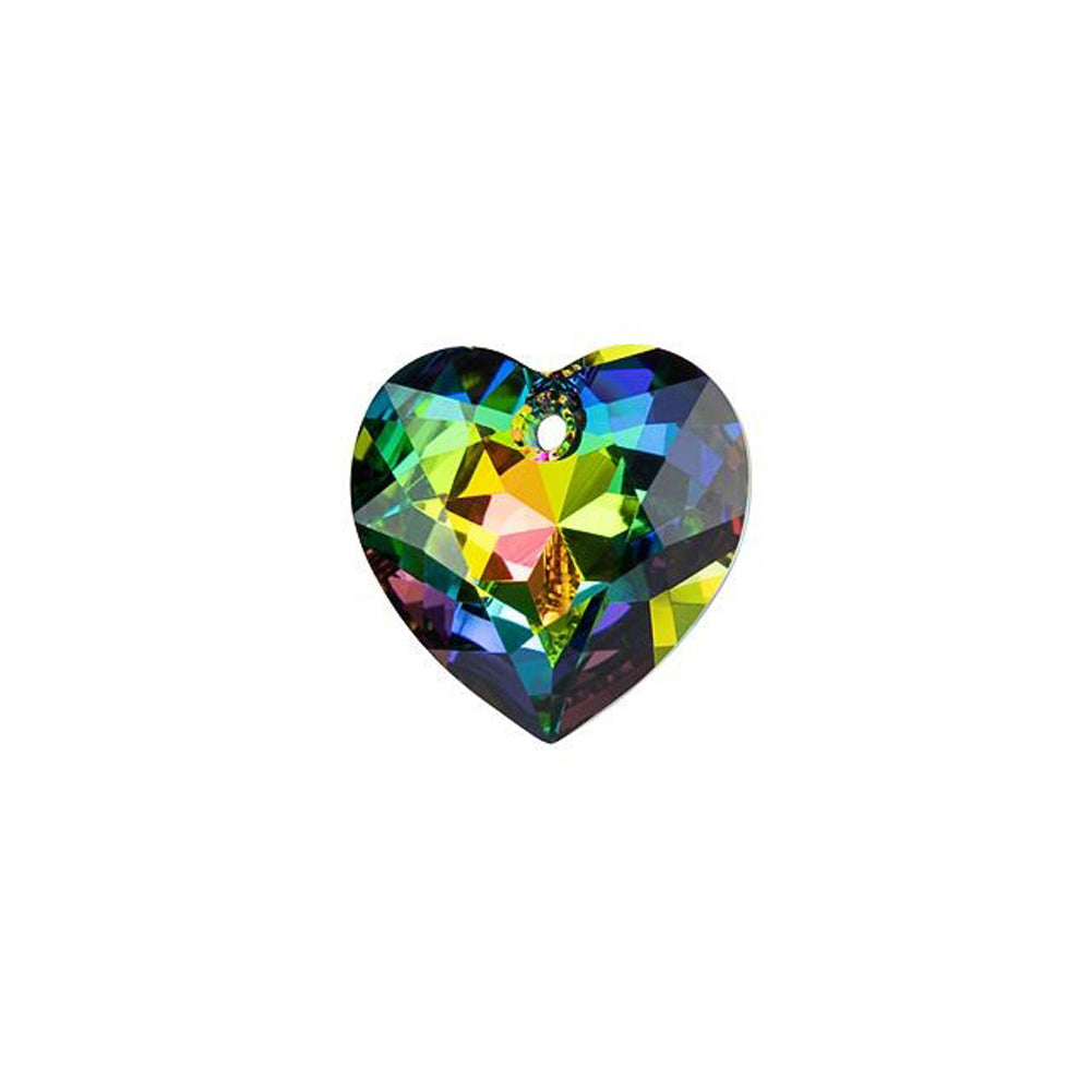 PRESTIGE Crystal, #6432 Heart Cut Pendant 8mm, Crystal Vitrail Medium (1 Piece)