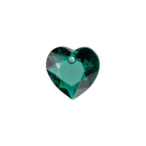PRESTIGE Crystal, #6432 Heart Cut Pendant 8mm, Emerald (1 Piece)