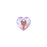 PRESTIGE Crystal, #6432 Heart Cut Pendant 11mm, Light Rose Shimmer (1 Piece)