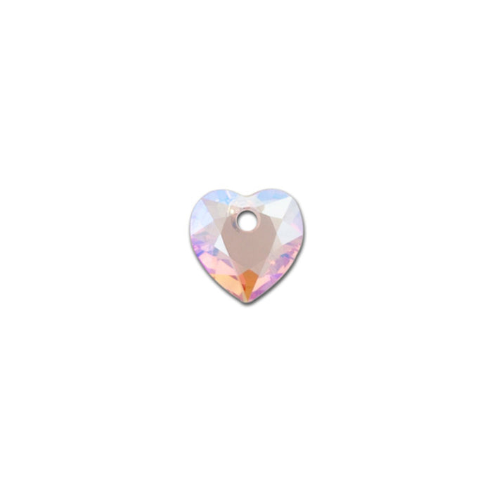PRESTIGE Crystal, #6432 Heart Cut Pendant 8mm, Light Rose Shimmer (1 Piece)