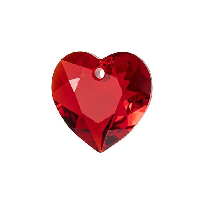 PRESTIGE Crystal, #6432 Heart Cut Pendant 11mm, Light Siam (1 Piece)