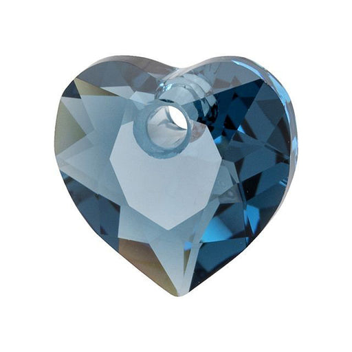 PRESTIGE Crystal, #6432 Heart Cut Pendant 15mm, Montana Sapphire (1 Piece)