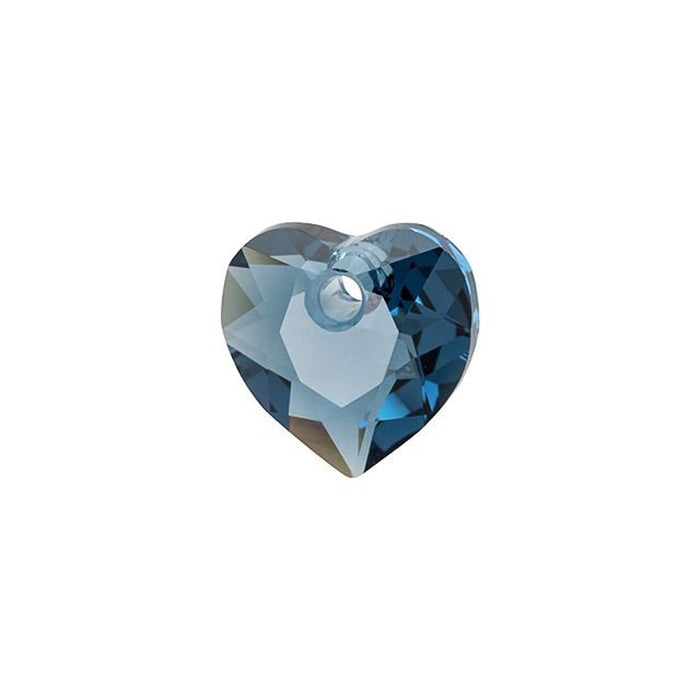 PRESTIGE Crystal, #6432 Heart Cut Pendant 8mm, Montana Sapphire (1 Piece)