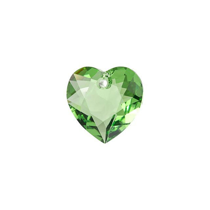 PRESTIGE Crystal, #6432 Heart Cut Pendant 8mm, Peridot (1 Piece)