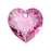 PRESTIGE Crystal, #6432 Heart Cut Pendant 15mm, Rose (1 Piece)