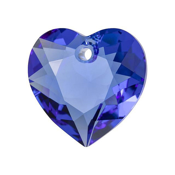 PRESTIGE Crystal, #6432 Heart Cut Pendant 15mm, Sapphire (1 Piece)