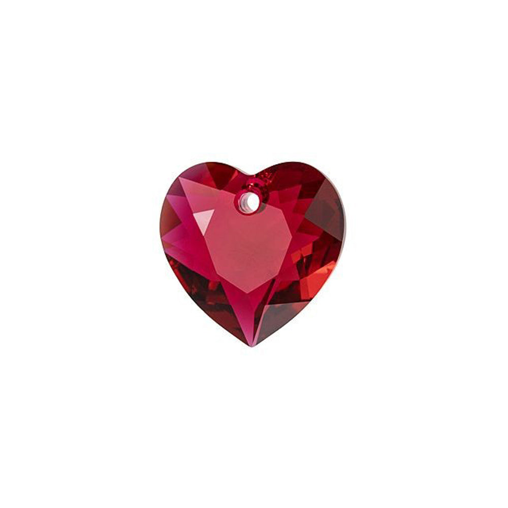 PRESTIGE Crystal, #6432 Heart Cut Pendant 8mm, Scarlet (1 Piece)
