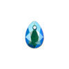 PRESTIGE Crystal, #6433 Pear Cut Pendant 12mm, Emerald Shimmer (1 Piece)