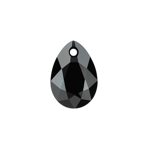 PRESTIGE Crystal, #6433 Pear Cut Pendant 16mm, Jet (1 Piece)