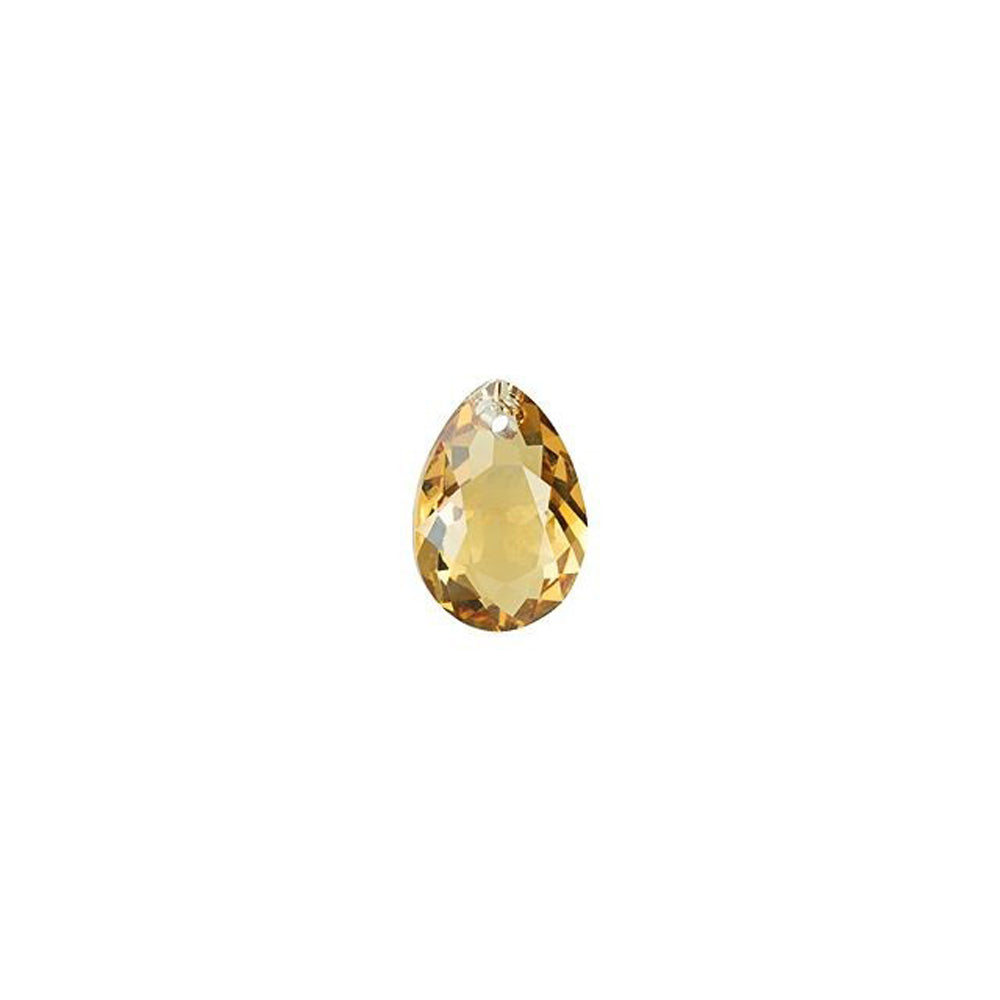 PRESTIGE Crystal, #6433 Pear Cut Pendant 9mm, Light Colorado Topaz (1 Piece)