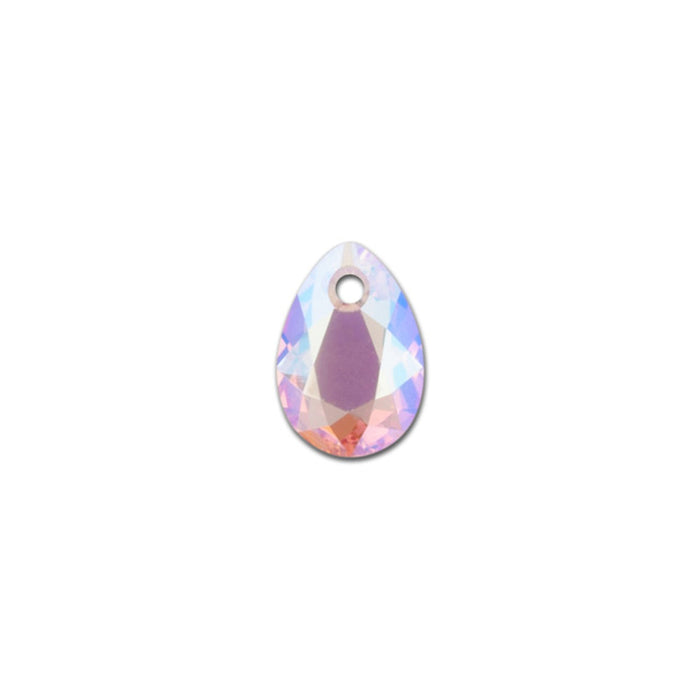PRESTIGE Crystal, #6433 Pear Cut Pendant 12mm, Light Rose Shimmer (1 Piece)