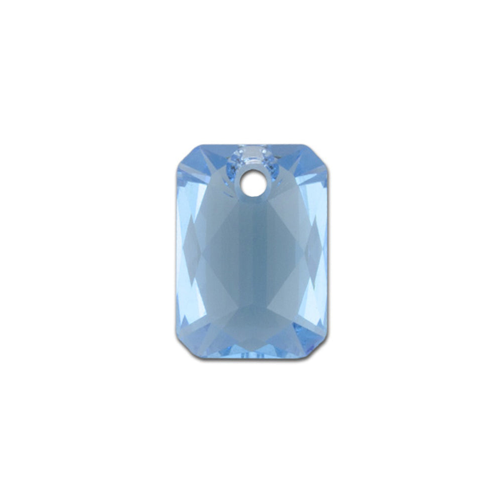 PRESTIGE Crystal, #6435 Emerald Cut Pendant 12mm, Aquamarine (1 Piece)