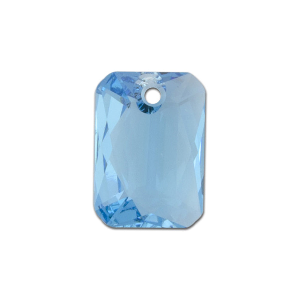 PRESTIGE Crystal, #6435 Emerald Cut Pendant 16mm, Aquamarine (1 Piece)