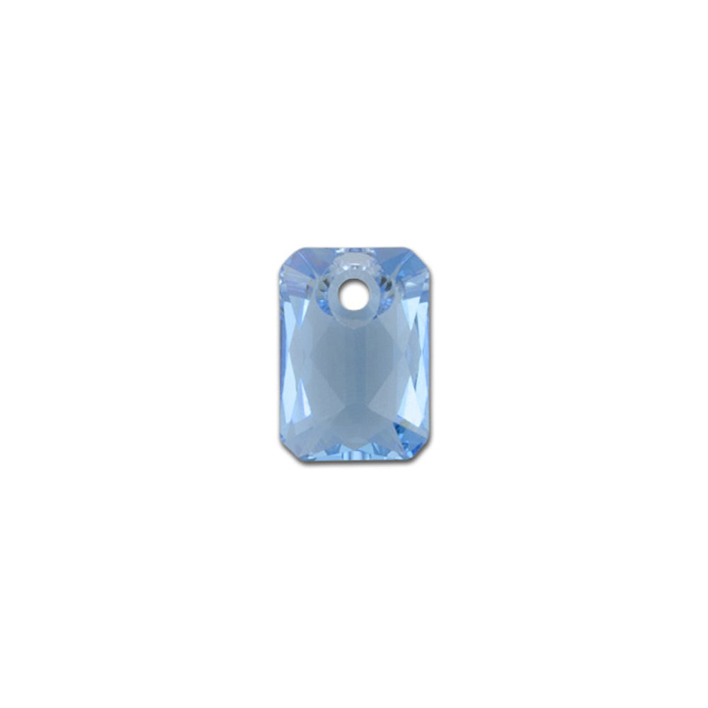 PRESTIGE Crystal, #6435 Emerald Cut Pendant 9mm, Aquamarine (1 Piece)