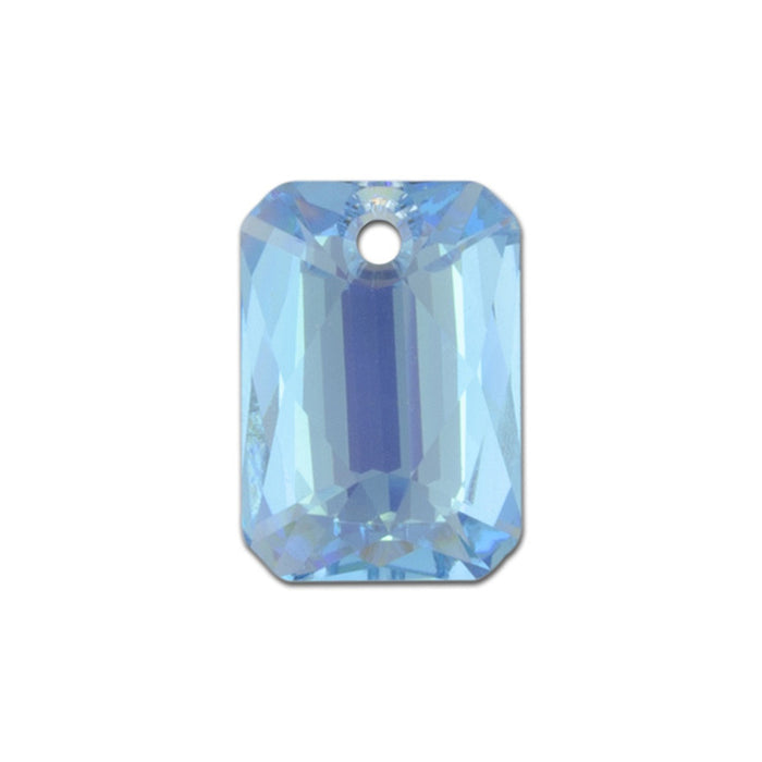PRESTIGE Crystal, #6435 Emerald Cut Pendant 16mm, Aquamarine Shimmer (1 Piece)