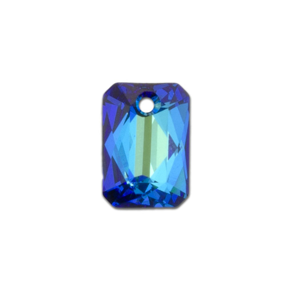 PRESTIGE Crystal, #6435 Emerald Cut Pendant 12mm, Bermuda Blue (1 Piece)