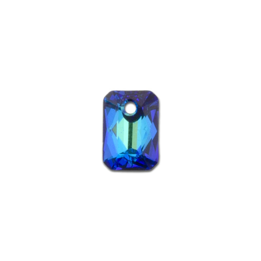 PRESTIGE Crystal, #6435 Emerald Cut Pendant 9mm, Bermuda Blue (1 Piece)