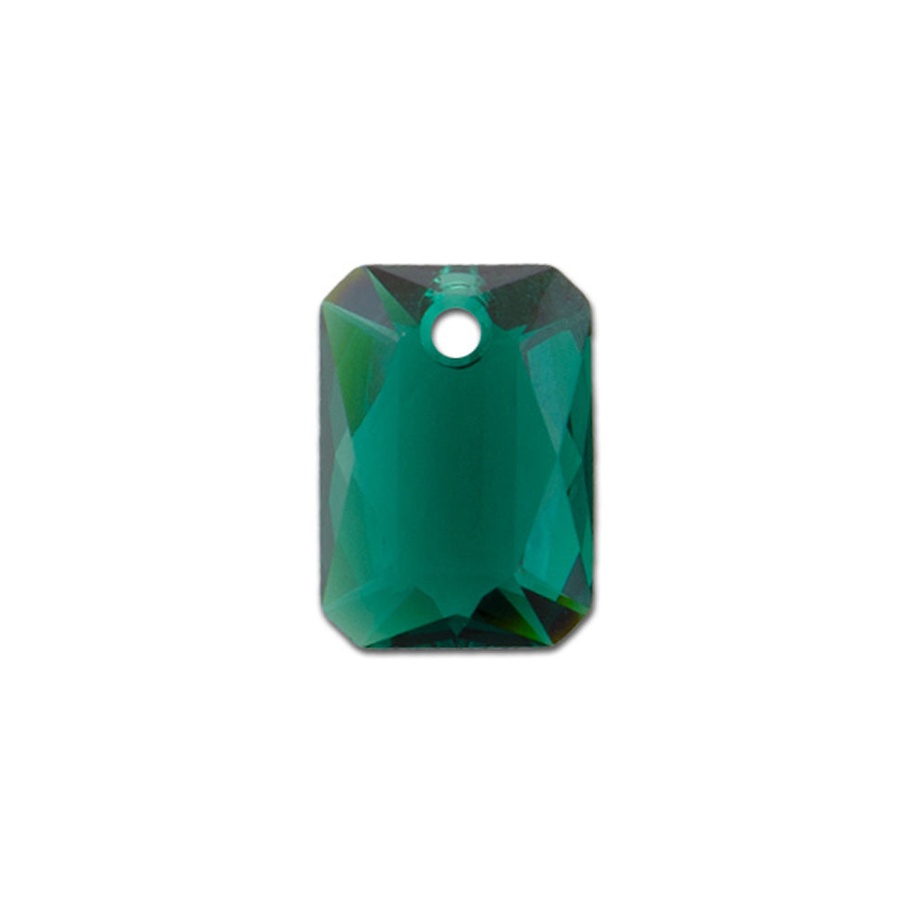 PRESTIGE Crystal, #6435 Emerald Cut Pendant 12mm, Emerald (1 Piece)