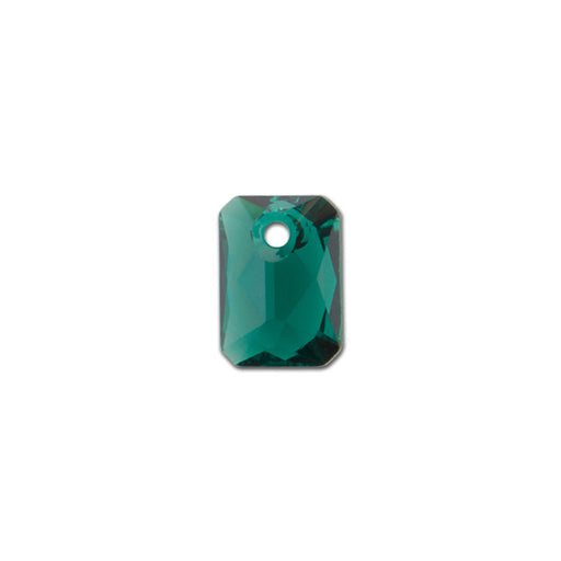 PRESTIGE Crystal, #6435 Emerald Cut Pendant 9mm, Emerald (1 Piece)