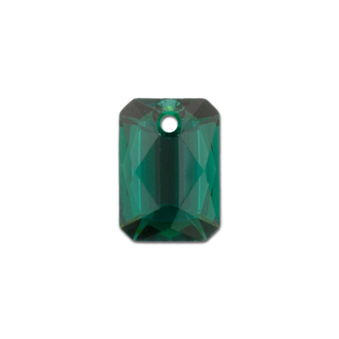 PRESTIGE Crystal, #6435 Emerald Cut Pendant 12mm, Emerald Shimmer (1 Piece)