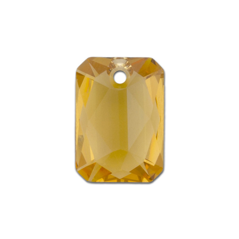 PRESTIGE Crystal, #6435 Emerald Cut Pendant 16mm, Light Colorado Topaz (1 Piece)