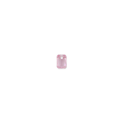PRESTIGE Crystal, #6435 Emerald Cut Pendant 9mm, Light Rose (1 Piece)