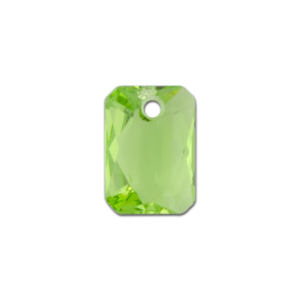 PRESTIGE Crystal, #6435 Emerald Cut Pendant 12mm, Peridot (1 Piece)