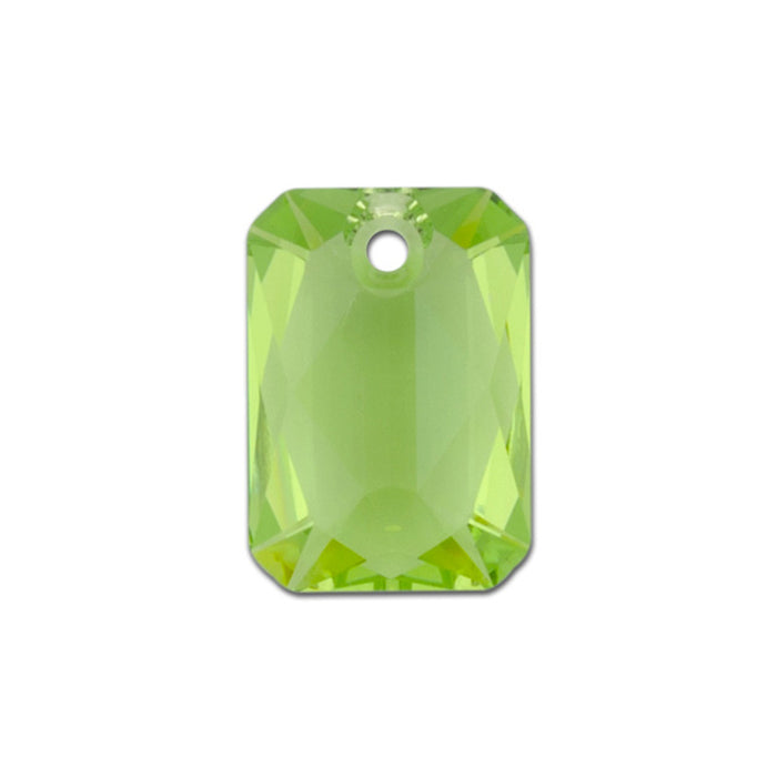 PRESTIGE Crystal, #6435 Emerald Cut Pendant 16mm, Peridot (1 Piece)