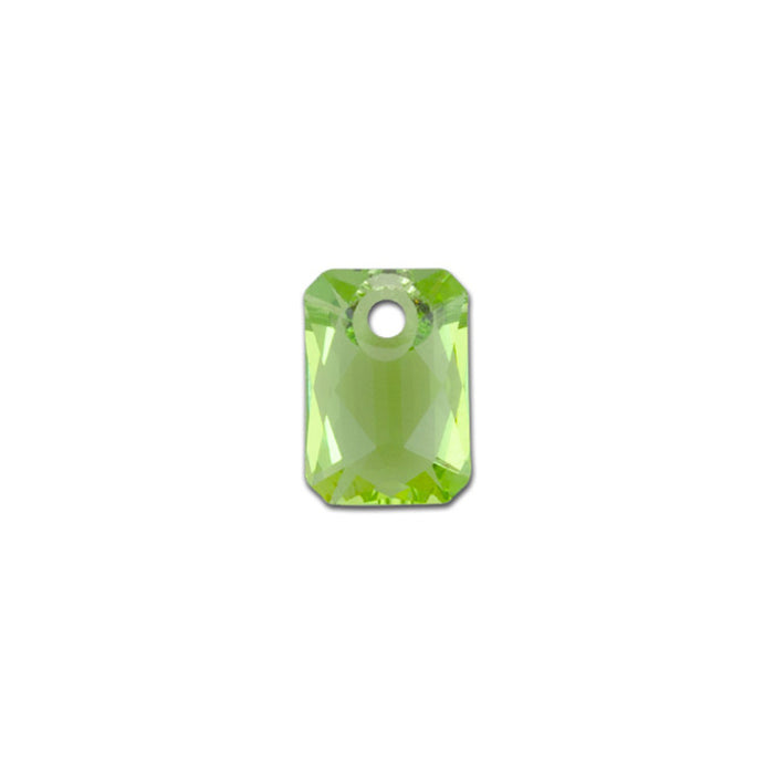 PRESTIGE Crystal, #6435 Emerald Cut Pendant 9mm, Peridot (1 Piece)
