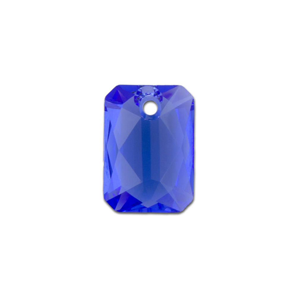 PRESTIGE Crystal, #6435 Emerald Cut Pendant 12mm, Sapphire (1 Piece)