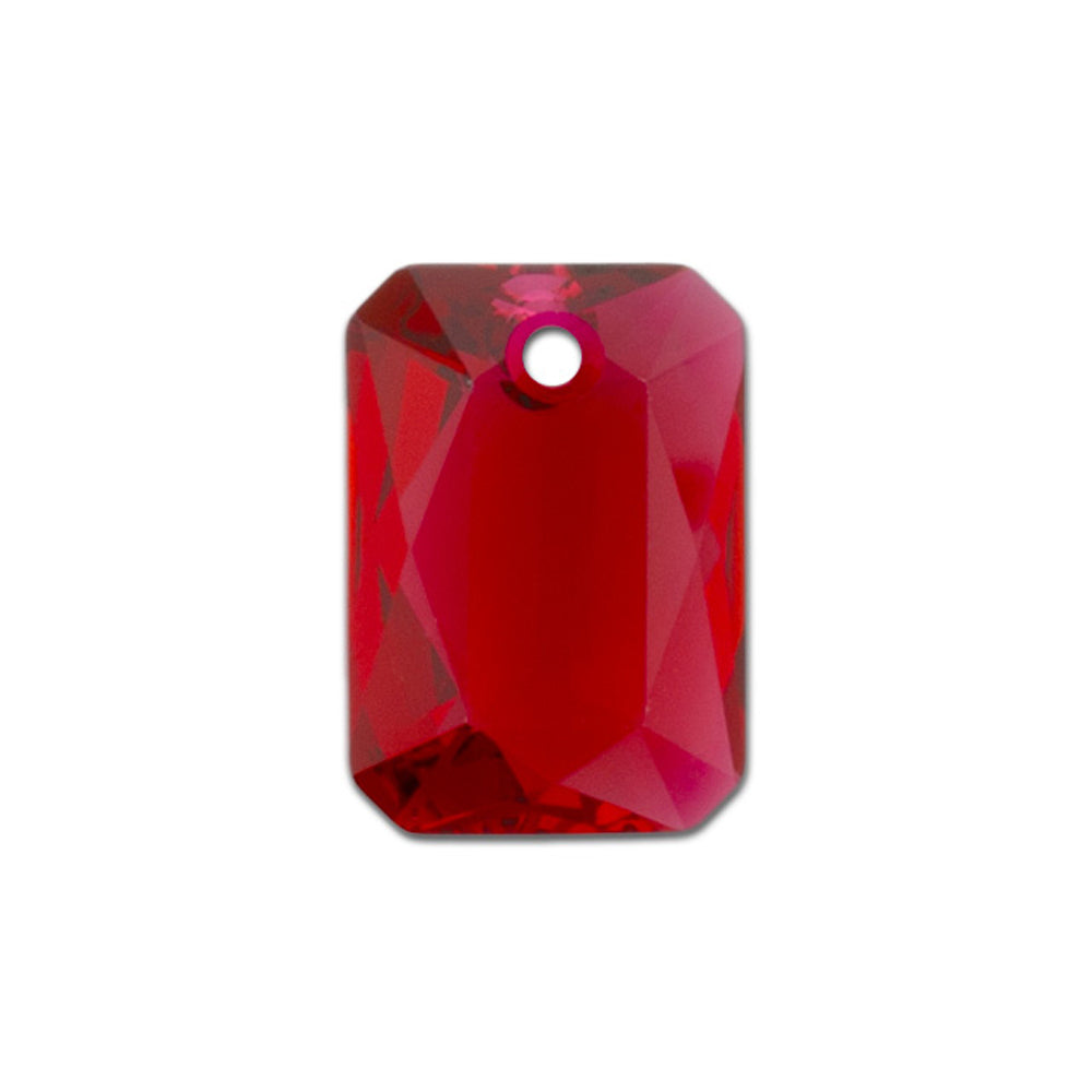 PRESTIGE Crystal, #6435 Emerald Cut Pendant 16mm, Scarlet (1 Piece)