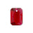 PRESTIGE Crystal, #6435 Emerald Cut Pendant 16mm, Scarlet (1 Piece)