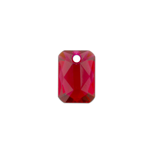 PRESTIGE Crystal, #6435 Emerald Cut Pendant 9mm, Scarlet (1 Piece)