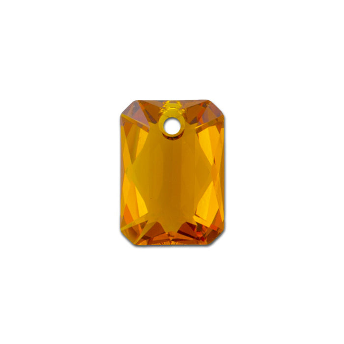PRESTIGE Crystal, #6435 Emerald Cut Pendant 12mm, Topaz (1 Piece)