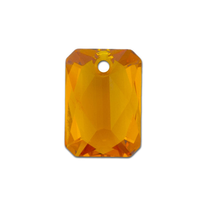 PRESTIGE Crystal, #6435 Emerald Cut Pendant 16mm, Topaz (1 Piece)