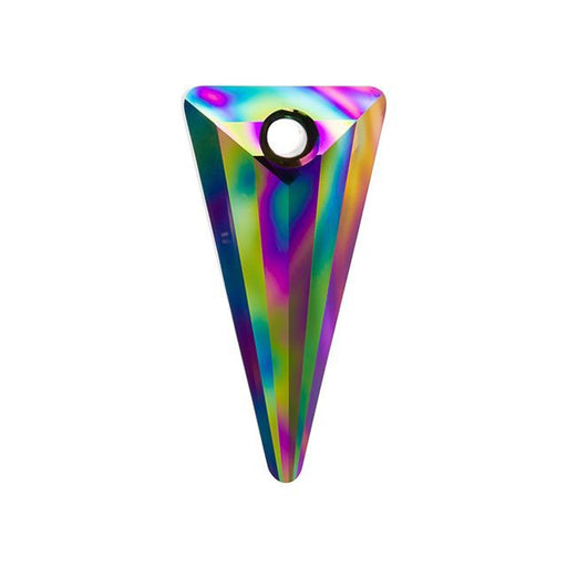 PRESTIGE Crystal, #6480 Spike Pendant 39mm, Rainbow Dark (1 Piece)