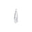 PRESTIGE Crystal, #6533 23mm Raindrop Pendant with Rhodium Plated Bail, Crystal (1 Piece)