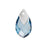 PRESTIGE Crystal, #6565 Metallic Cap Pear-Shaped Pendant 22mm, Aquamarine / Light Chrome (1 Piece)