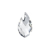 PRESTIGE Crystal, #6565 Metallic Cap Pear-Shaped Pendant 18mm, Crystal / Light Chrome (1 Piece)