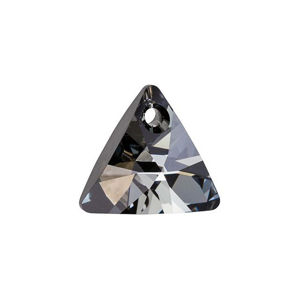 PRESTIGE Crystal, #6628 Mini Triangle Pendant 12mm, Crystal Silver Night (1 Piece)