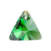 PRESTIGE Crystal, #6628 Mini Triangle Pendant 16mm, Dark Moss Green (1 Piece)