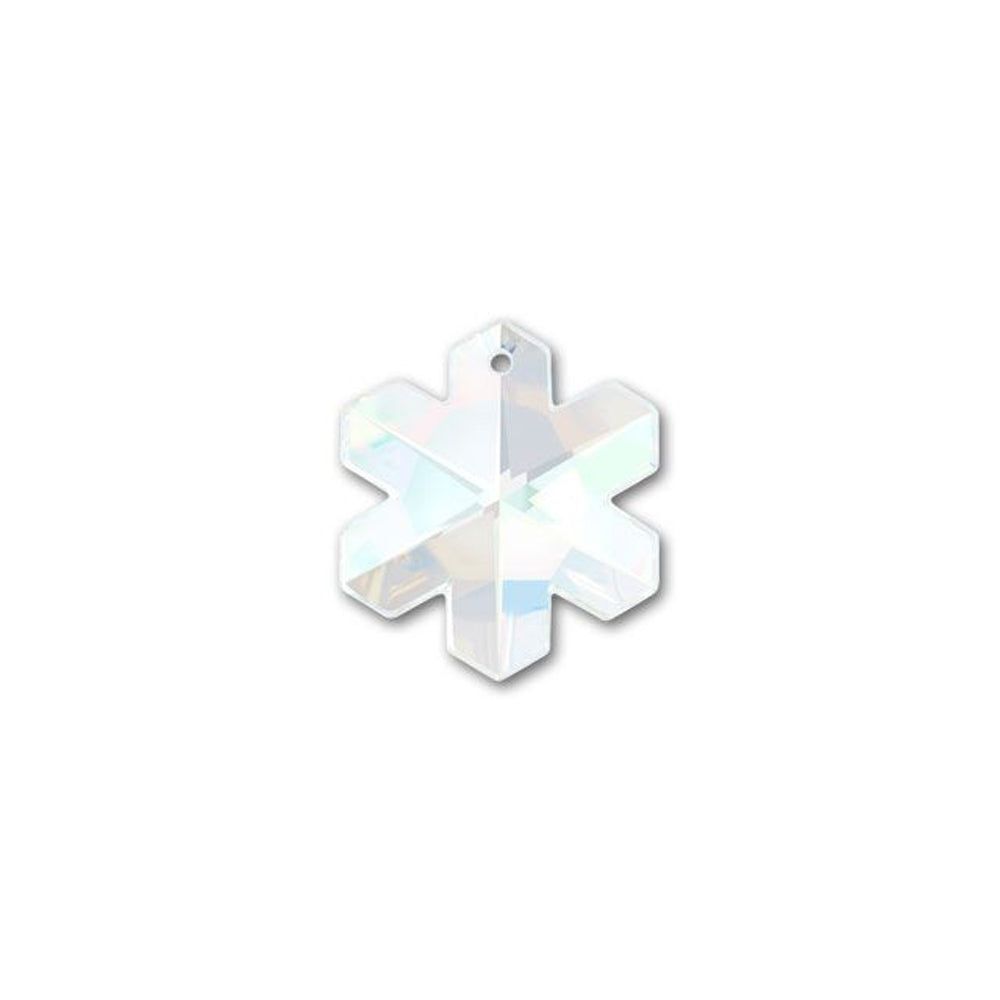 PRESTIGE Crystal, #6704 Snowflake Pendant 20mm, Crystal AB (1 Piece)