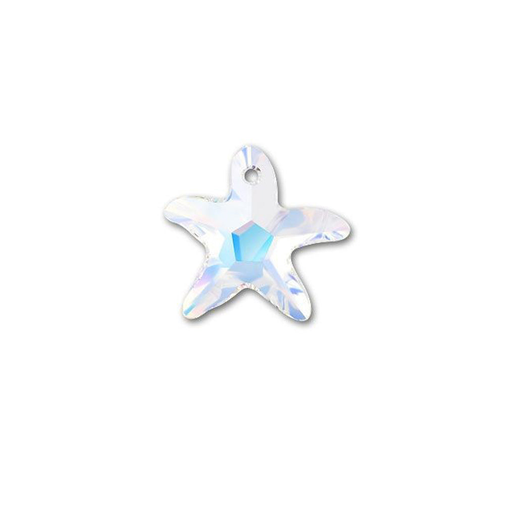 PRESTIGE Crystal, #6721 Starfish Pendant 20mm, Crystal AB (1 Piece)