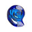 PRESTIGE Crystal, #6731 Twisted Shell Pendant 28mm, Partly Frosted Crystal Bermuda Blue (1 Piece)